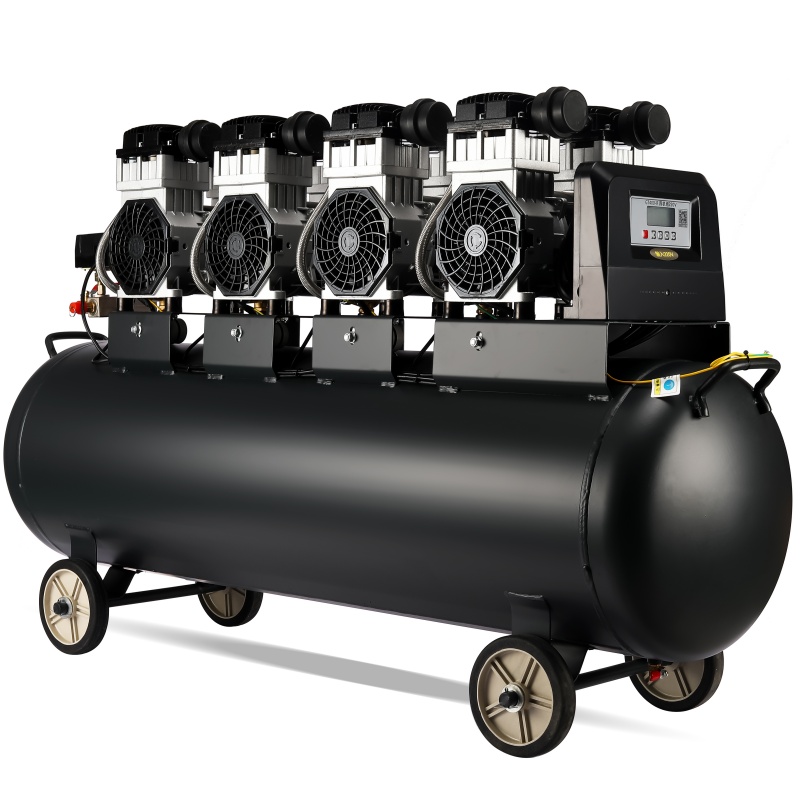 Air Pump Silent - 6KW/8HP業務用静音歯科用ポータブル単相50HZオイルフリーピストンポンプ工業用200リットルエアコンプレッサー