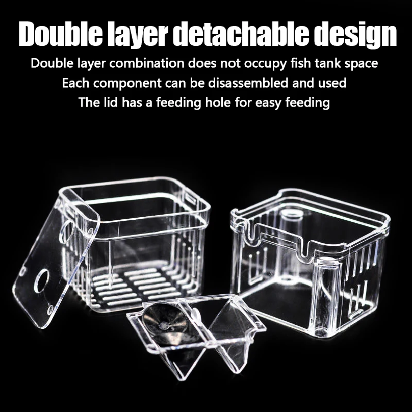 1個入り水槽用魚繁殖ボックス、耐久性のあるベタフィッシュタン - Aquarium Fish Cave のレビューと価格