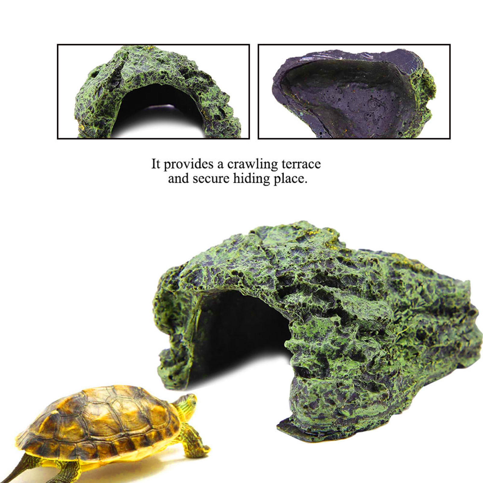 爬虫類の隠れ洞窟、カメの日光浴用シェルター、水槽の魚の隠れ洞 - Aquarium Fish Cave のレビューと価格