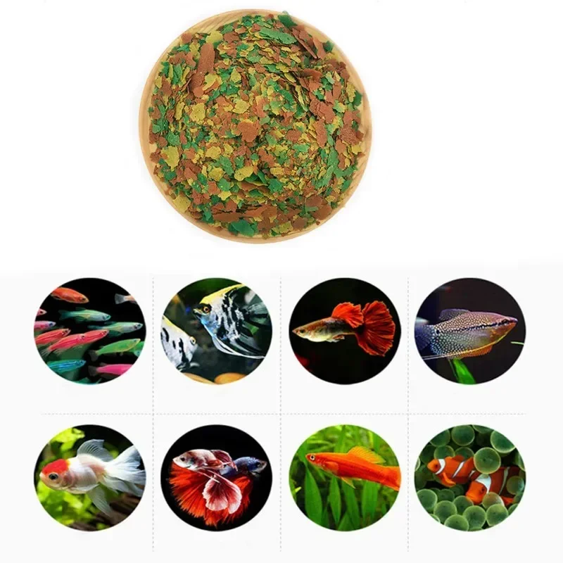 魚の餌の着色料と光沢のある飼料 高栄養の熱帯魚の成長 健康的 - Fish Food Flake のレビューと価格
