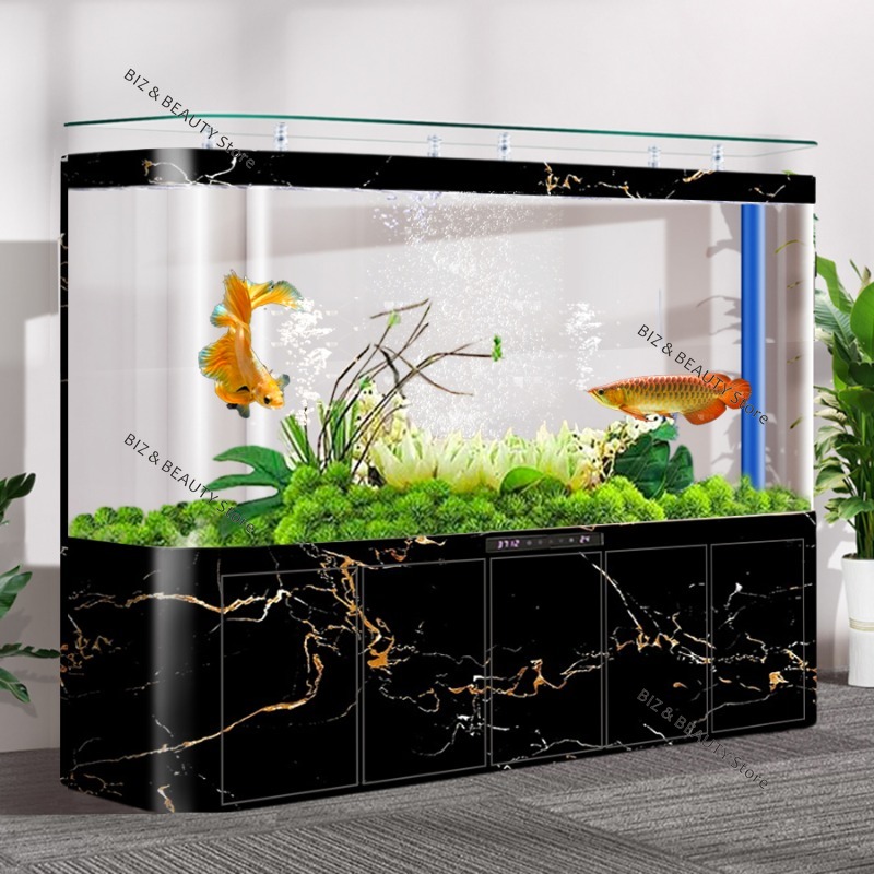 大型アークコーナーフィッシュタンク水槽リビングルームスマート - All Fish In Aquarium のレビューと価格