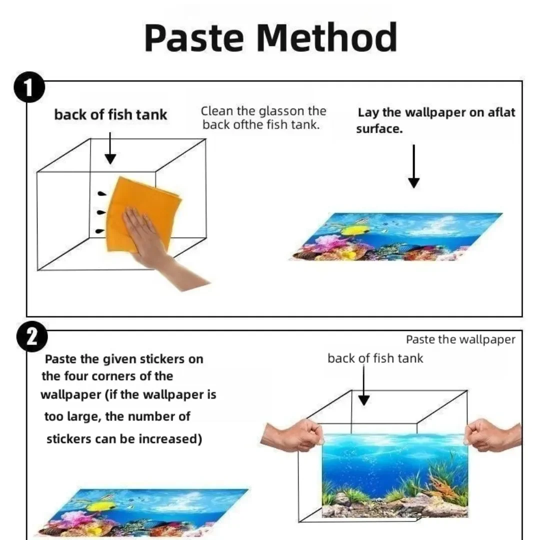 3D水族館の背景ステッカー,水槽の装飾,海洋植物,両面風景, - Aquarium Fish Background のレビューと価格