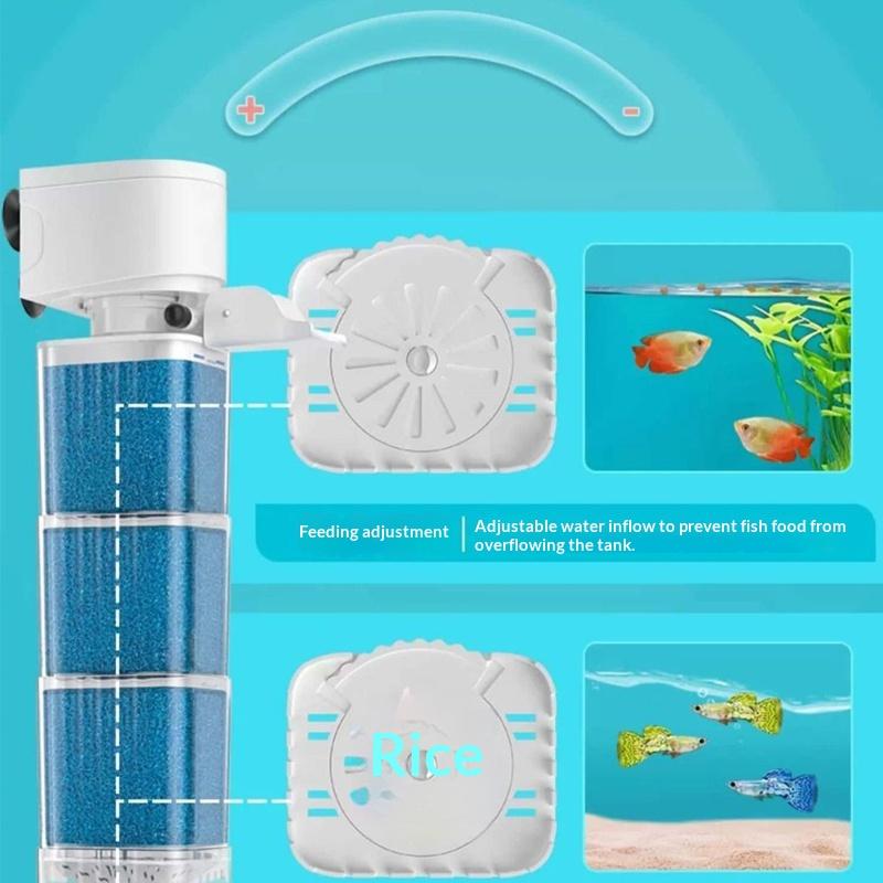 6 in 1水槽フィルターポンプ、魚タンク用水中サイレントエ - Air Pump Silent のレビューと価格