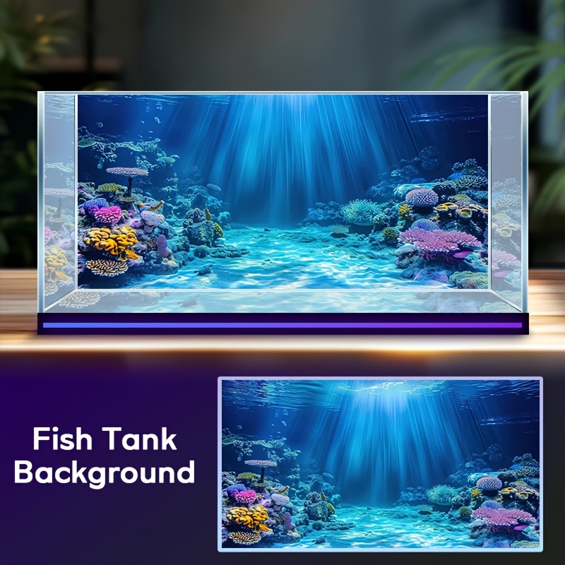 水槽背景壁紙フィッシュタンクステッカー、海水/淡水水槽、カメ - Aquarium Fish Background のレビューと価格