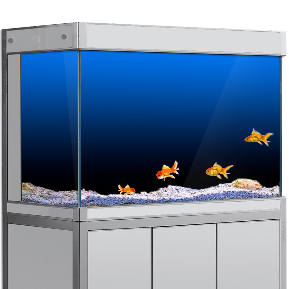 水槽の背景ステッカー黒、緑、青のグラデーションシンプルな印刷 - Aquarium Fish Background のレビューと価格