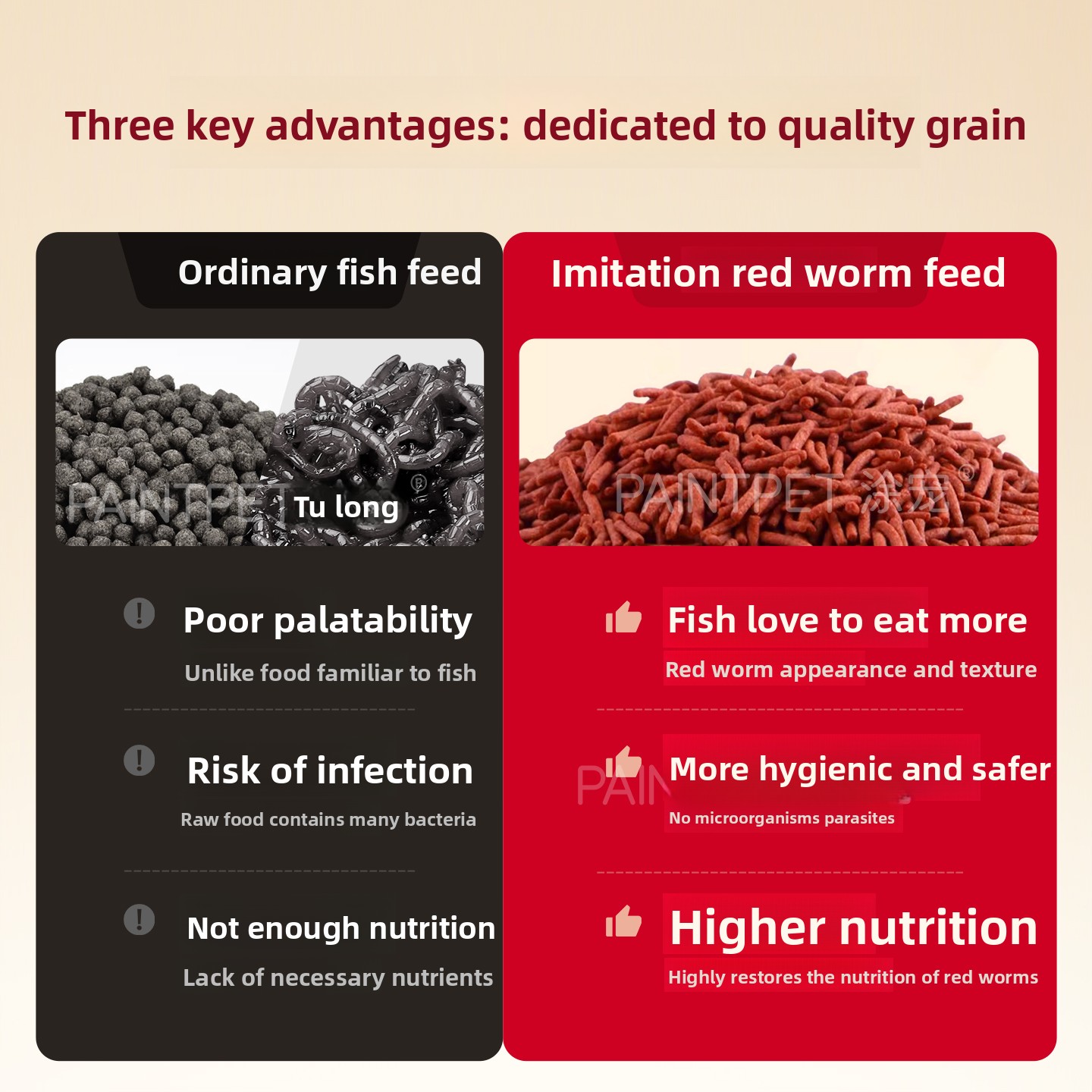 ペイントペット バイオミメティック ブラッドワーム 魚のエサ - Fish Food Flake のレビューと価格